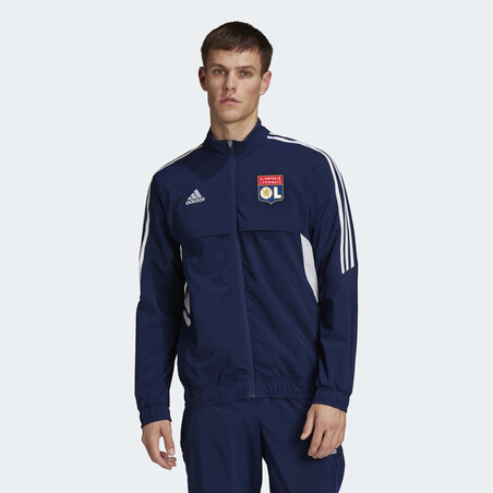 Veste survêtement OL woven bleu blanc 2022/23