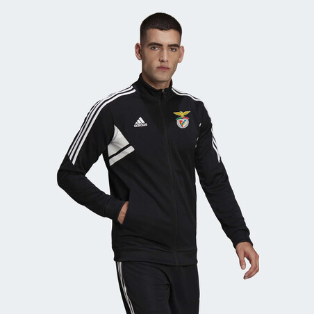 Veste survêtement Benfica noir blanc 2022/23