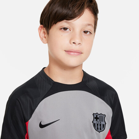 Maillot entraînement junior FC Barcelone Strike gris 2022/23