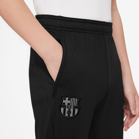 Pantalon survêtement junior FC Barcelone noir gris 2022/23