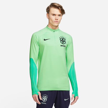 Sweat zippé Brésil Strike vert 2022