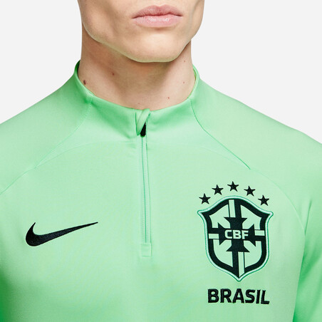 Sweat zippé Brésil Strike vert 2022