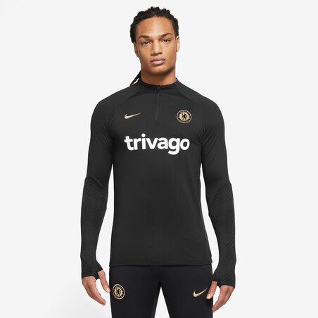 Sweat zippé Chelsea Strike noir or 2022/23