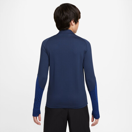 Sweat zippé junior Equipe de France Strike bleu or 2022