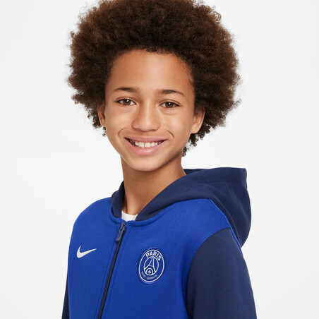 Veste survêtement junior PSG Fleece bleu foncé 2022/23