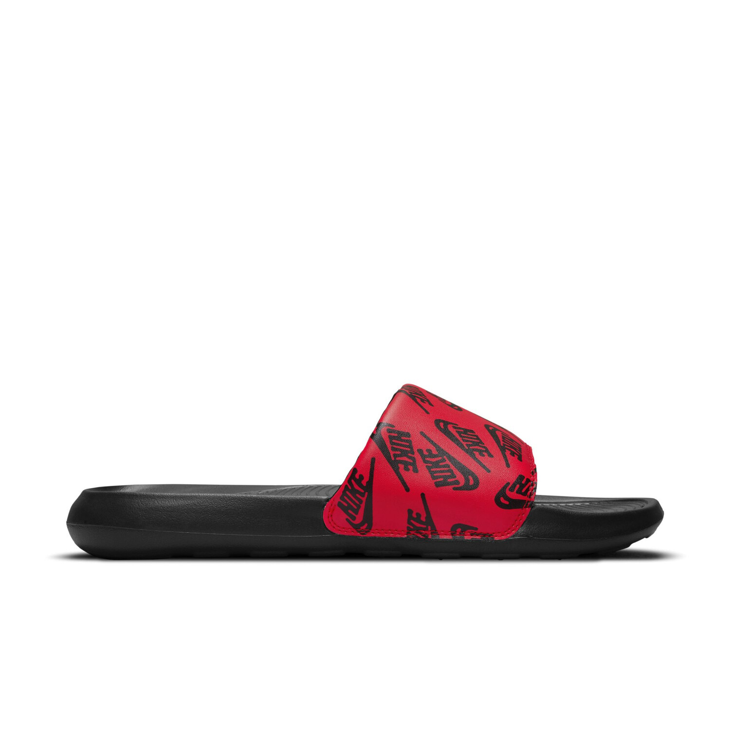 Sandales Nike Victori One Slide rouge noir sur Foot