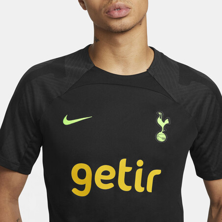 Maillot entraînement Tottenham Strike noir jaune 2022/23