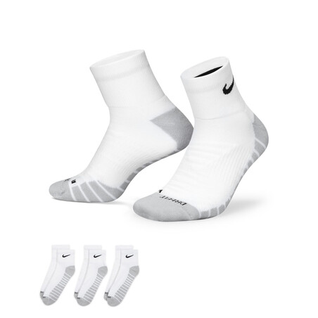 Pack 3 paires chaussettes basses Nike Max Cush blanc