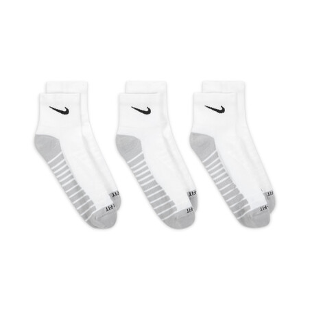 Pack 3 paires chaussettes basses Nike Max Cush blanc