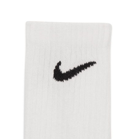 Pack 3 paires chaussettes Nike Everyday Crew mi-haute blanc