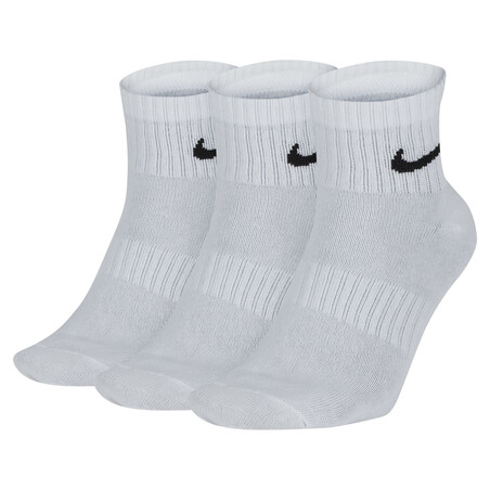 Lot 3 paires chaussettes entraînement Nike Everyday blanc