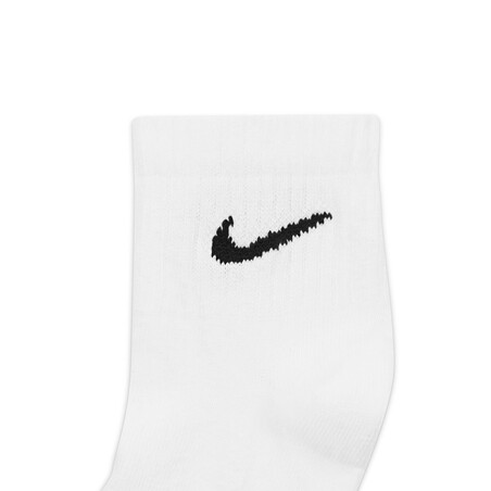 Lot 3 paires chaussettes entraînement Nike Everyday blanc