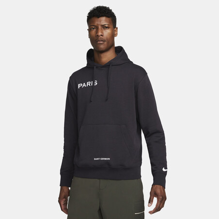 Sweat à capuche PSG noir blanc 2022/23