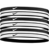 Pack 6 bandeaux élastiques Nike blanc noir