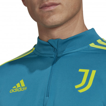 Sweat zippé Juventus bleu vert 2022/23