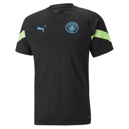 Maillot entraînement junior Manchester City noir jaune 2022/23