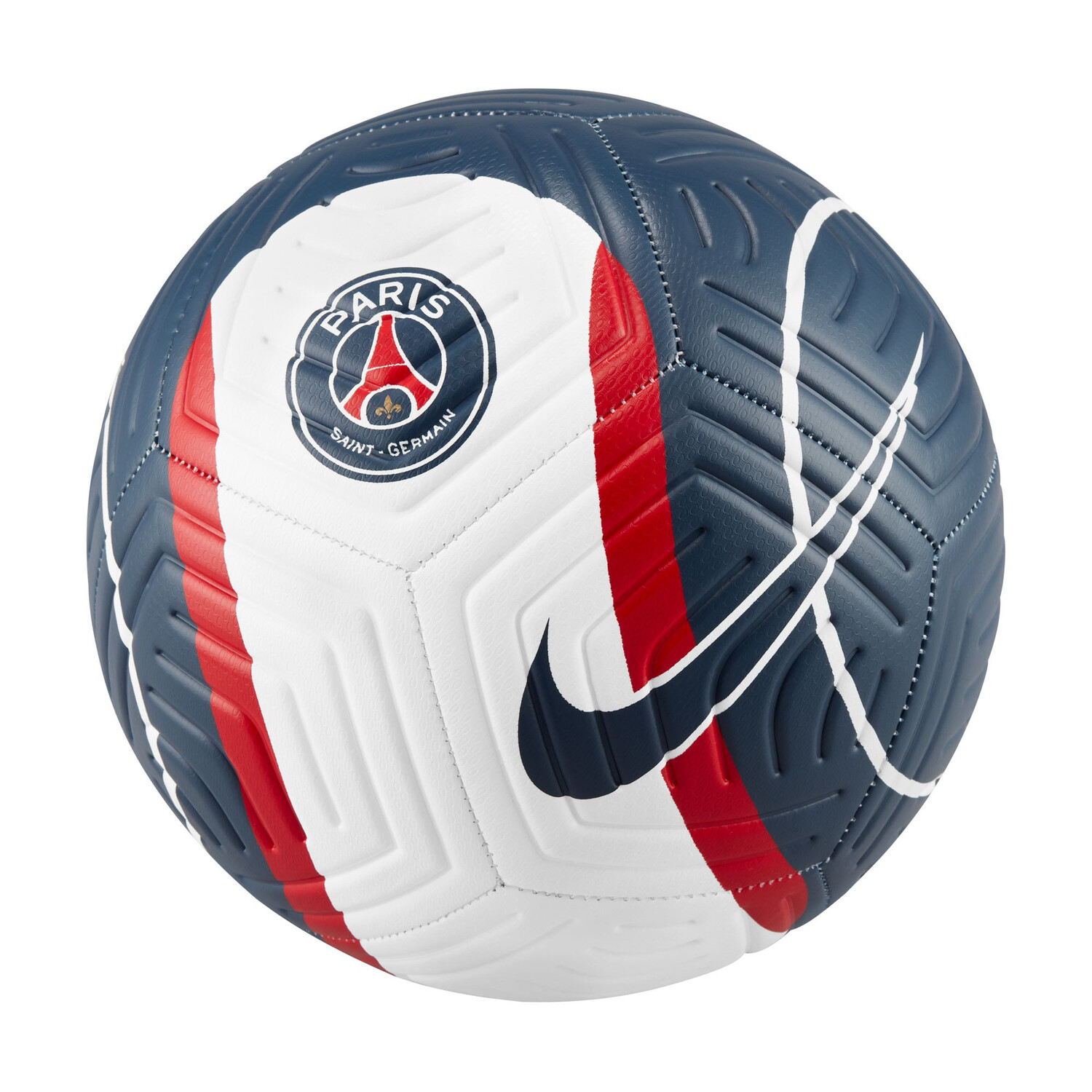 Ballon PSG Strike blanc bleu 2022/23 sur Foot.fr