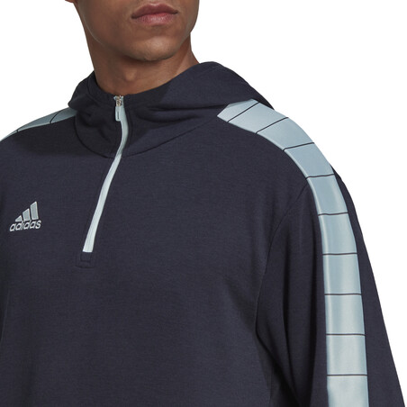 Sweat à capuche adidas Tiro bleu