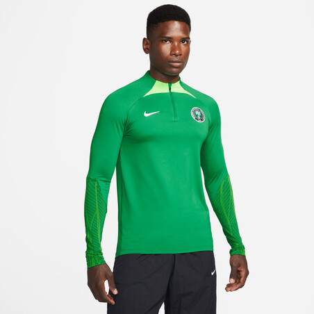 Sweat zippé Nigeria Strike vert 2022