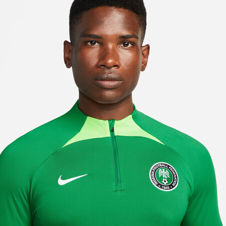 Sweat zippé Nigeria Strike vert 2022