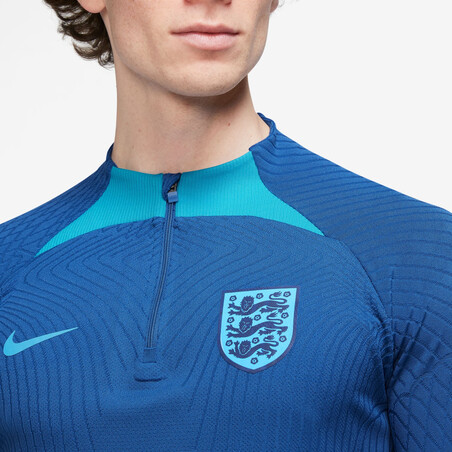Sweat zippé Angleterre Strike Elite bleu 2022