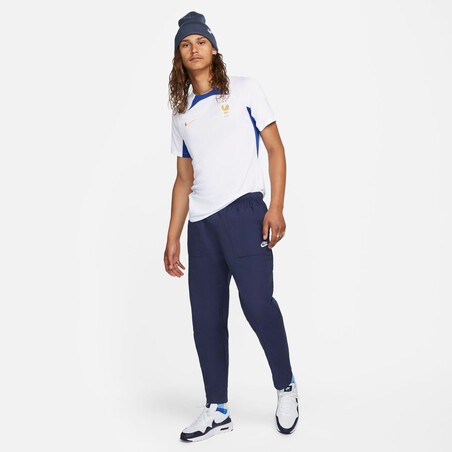 Maillot entraînement Equipe de France Strike blanc bleu 2022