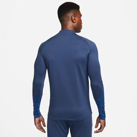 Sweat zippé Equipe de France Strike bleu or 2022