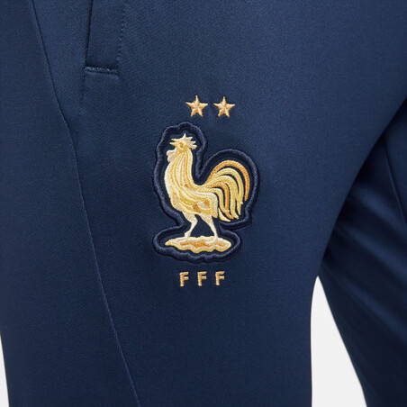 Pantalon survêtement Equipe de France Strike bleu or 2022