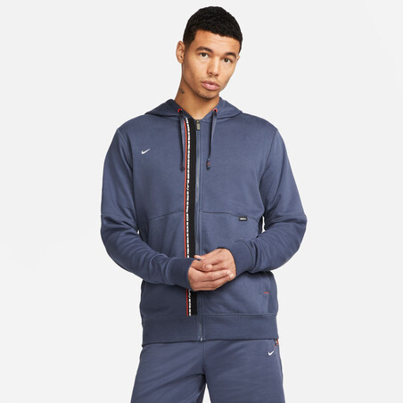 Veste survêtement Nike F.C. Tribuna Fleece bleu foncé