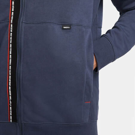 Veste survêtement Nike F.C. Tribuna Fleece bleu foncé