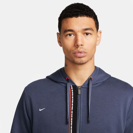 Veste survêtement Nike F.C. Tribuna Fleece bleu foncé