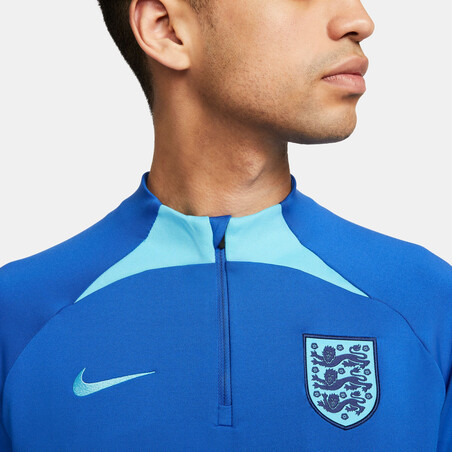 Sweat zippé Angleterre Strike bleu 2022