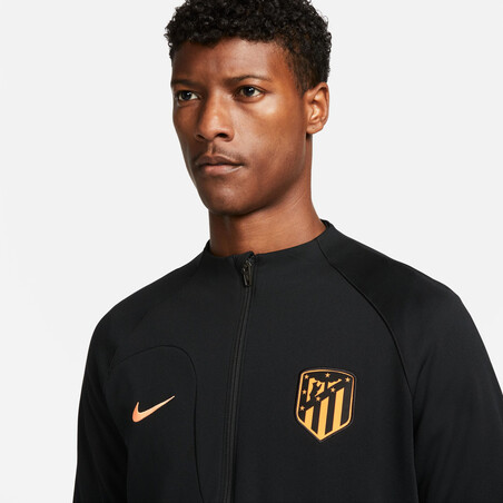 Veste survêtement Atlético Madrid Anthem noir orange 2022/23