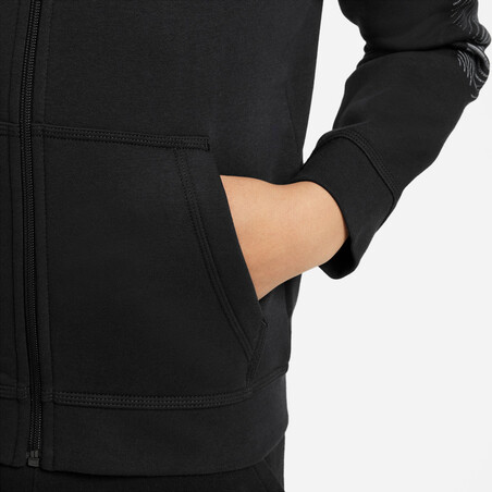 Veste survêtement à capuche junior Liverpool noir rouge 2022/23
