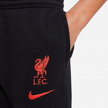 Pantalon survêtement junior Liverpool GFA Fleece noir rouge 2022/23