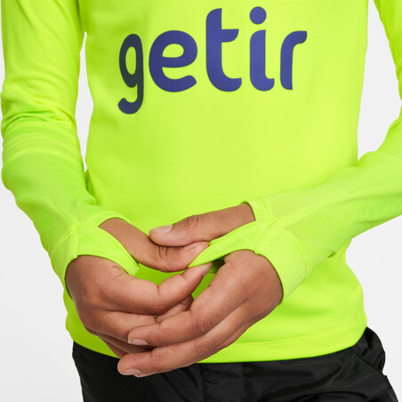 Sweat zippé junior Tottenham Strike jaune 2022/23