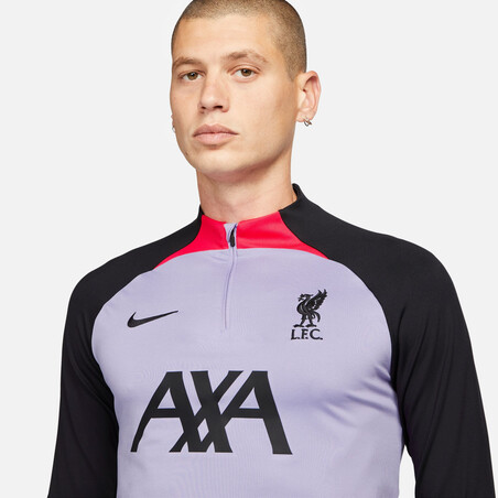 Sweat zippé Liverpool Strike violet 2022/23