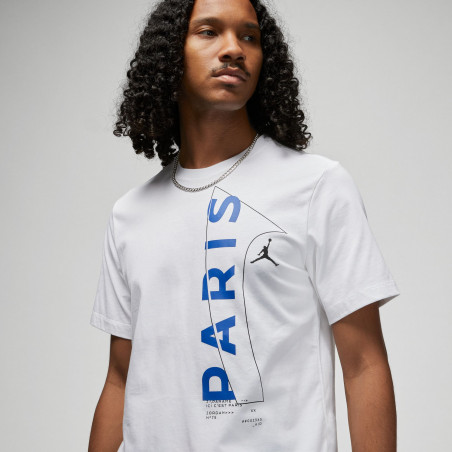 T-shirt PSG x Jordan blanc bleu 2022/23