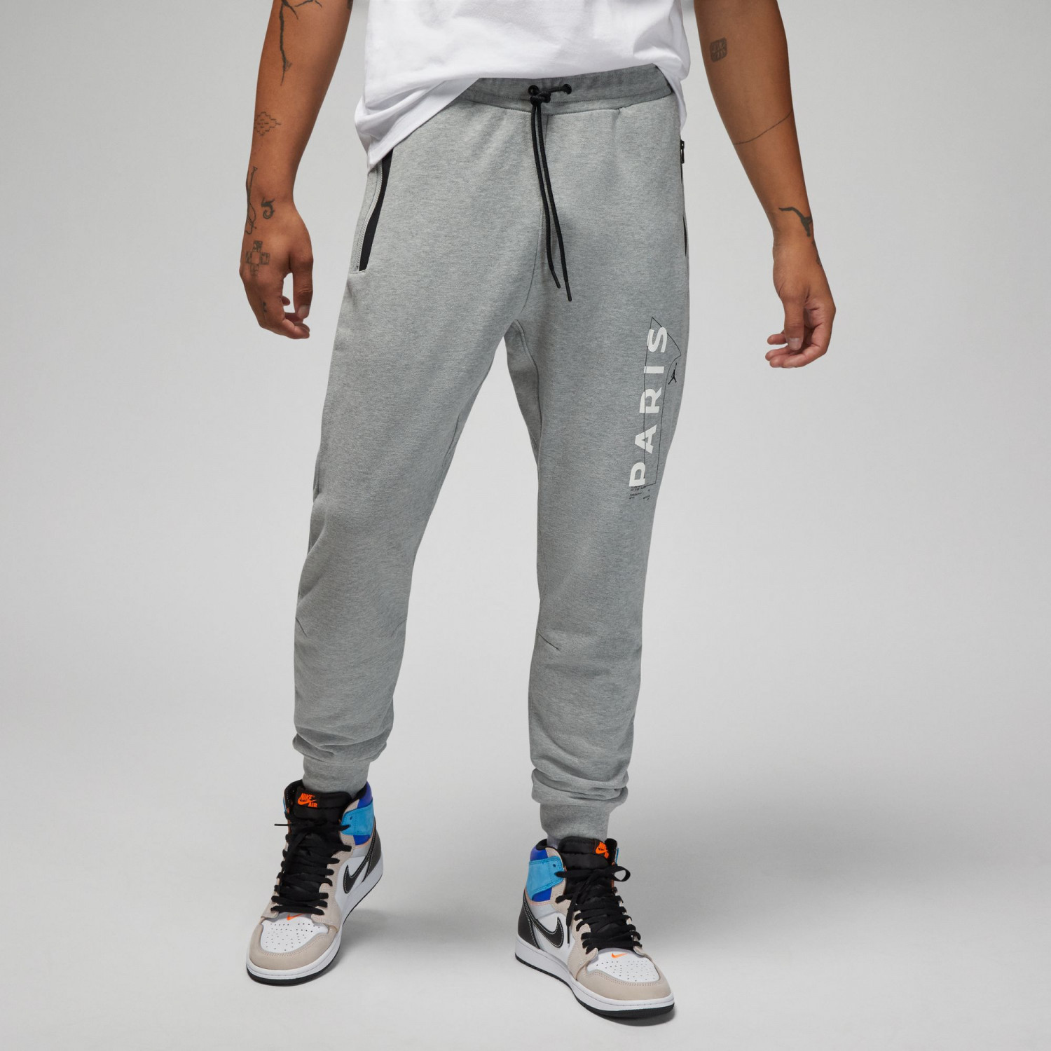 Pantalon survêtement PSG x Jordan Fleece gris 2022/23 sur