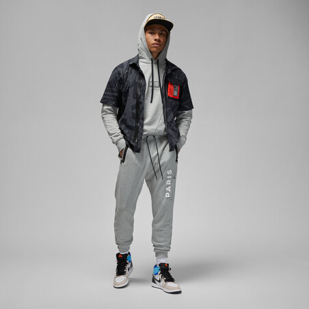 Sweat à capuche PSG x Jordan Fleece gris 2022/23