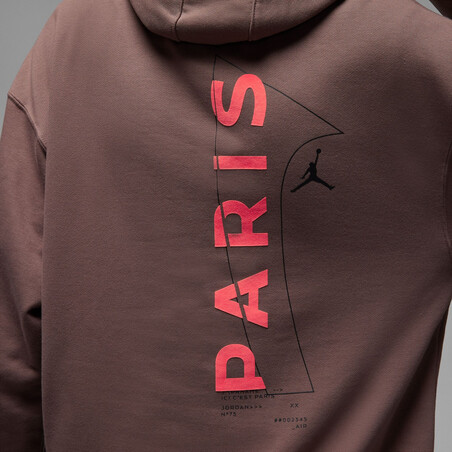 Sweat à capuche PSG x Jordan Fleece rouge 2022/23