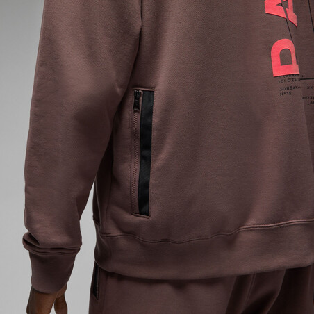 Sweat à capuche PSG x Jordan Fleece rouge 2022/23