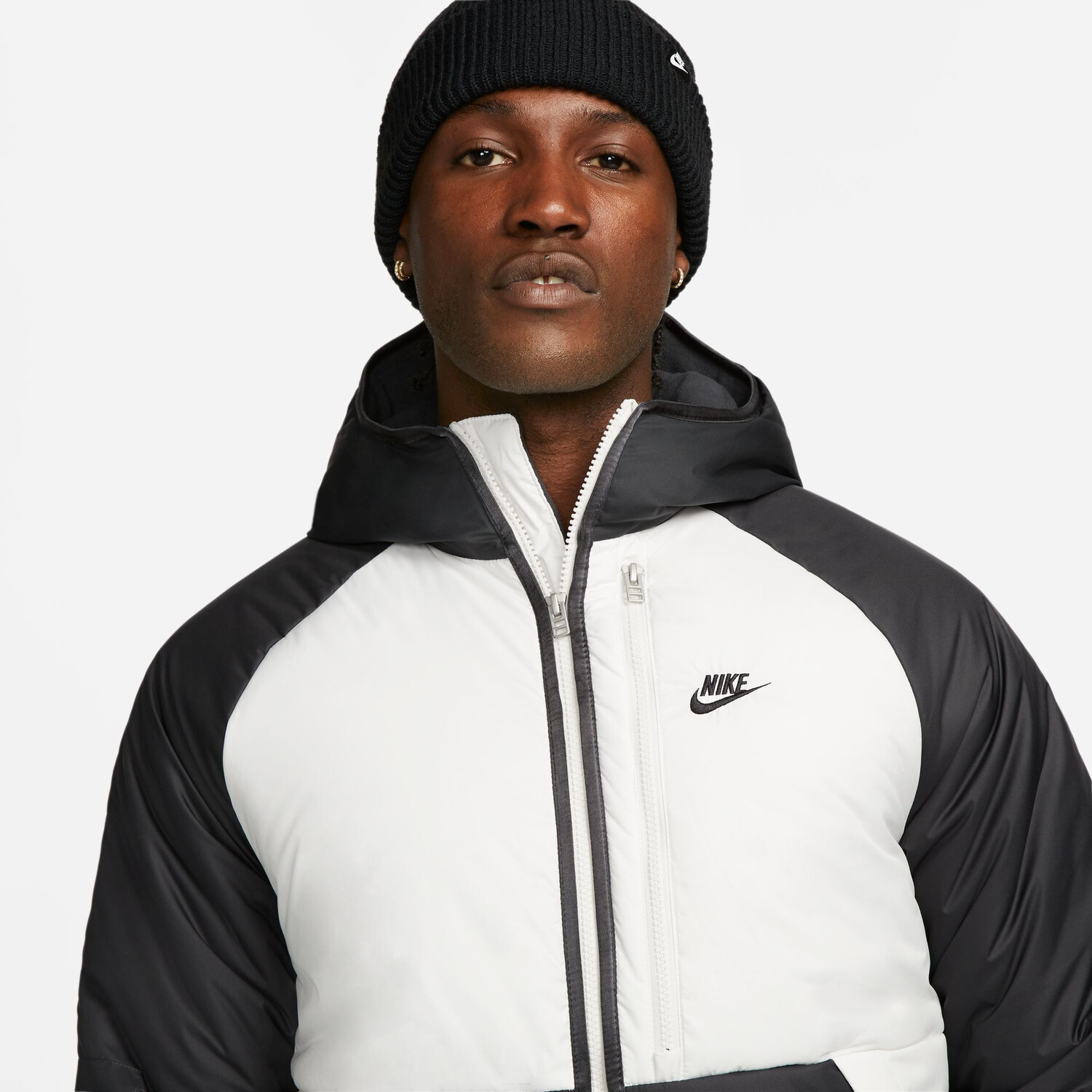 Doudoune Nike Therma-Fit Legacy blanc noir JKT sur