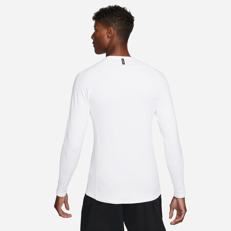 Sous-maillot manches longues Nike Pro blanc noir