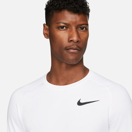 Sous-maillot manches longues Nike Pro blanc noir