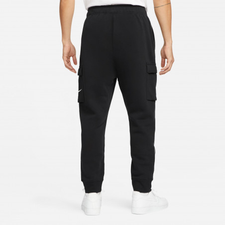 Pantalon survêtement Nike cargo Fleece noir blanc