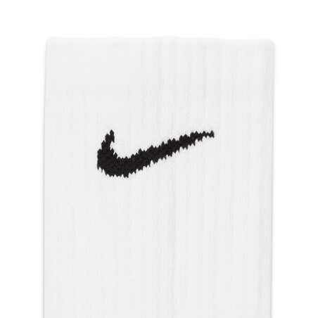 Lot 6 paires chaussettes entraînement Nike Crew Everyday blanc noir