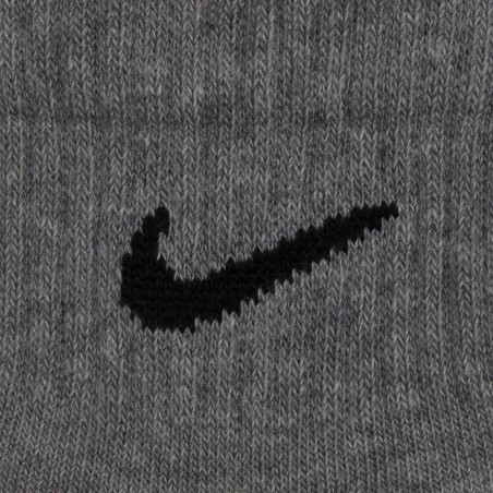 Lot 3 paires chaussettes entraînement Nike Everyday gris blanc noir