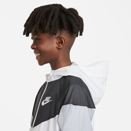 Coupe vent junior Nike noir blanc