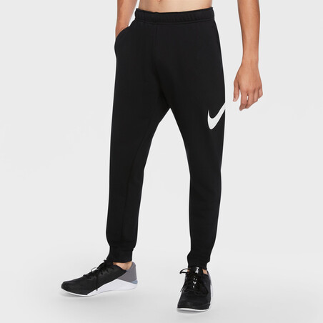 Pantalon survêtement Nike molleton noir blanc